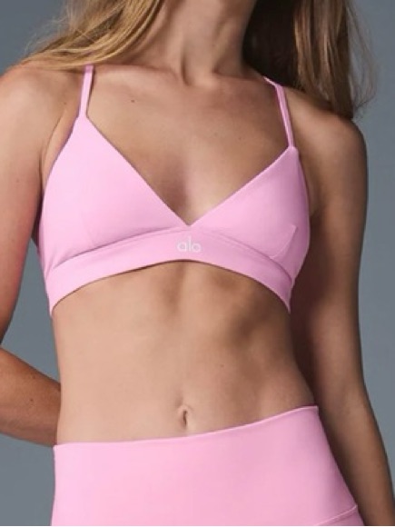 Alo Yoga Splendor Bra In Sweet Pink